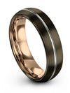Simple Gunmetal Promise Band for Male Tungsten Band for Men Engagement Men - Charming Jewelers