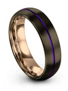 Woman Engravable Wedding Ring Tungsten Gunmetal Men Ring Cute Wife and Fiance - Charming Jewelers