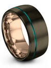 Tungsten Wedding Bands for Couples Ladies Wedding Bands Gunmetal Tungsten - Charming Jewelers
