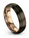 Gunmetal Jewelry Set Tungsten Rings for Men 6mm Brushed Matching Bands Set - Charming Jewelers