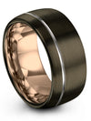 Men&#39;s Mens Anniversary Ring Exclusive Wedding Band Gunmetal 10mm Band for My - Charming Jewelers