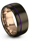 Gunmetal Anniversary Band for Couple Tungsten Carbide Engagement Men Bands Lady - Charming Jewelers