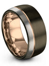 Men&#39;s Mens Anniversary Ring Exclusive Wedding Band Gunmetal 10mm Band for My - Charming Jewelers