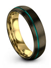 Tungsten His and Husband Wedding Ring Tungsten Bands for Men Dome Gunmetal Ring - Charming Jewelers