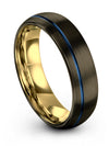 Pure Gunmetal Bands for Male Wedding Bands Tungsten Rings Natural Finish - Charming Jewelers