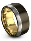 Personalized Wedding 10mm Mens Tungsten Carbide Bands Matching for Couples Band - Charming Jewelers