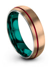 Man Tungsten Promise Rings 18K Rose Gold and Teal Wedding Bands Tungsten Set - Charming Jewelers