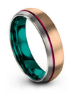 Wedding Sets for Guy and Lady Tungsten Band Engagement Womans Bands in 18K Rose - Charming Jewelers