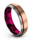 Wedding Band Couples Set Tungsten Carbide 18K Rose Gold Band for Men - Charming Jewelers