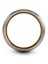 Simple 18K Rose Gold Promise Rings for Male Brushed 18K Rose Gold Tungsten Ring - Charming Jewelers