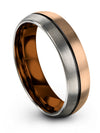Metal Wedding Ring 18K Rose Gold Tungsten Engagement Band