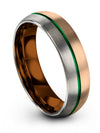 Promise Band 18K Rose Gold Tungsten Carbide Tungsten Bands 6mm 18K Rose Gold - Charming Jewelers