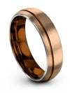 18K Rose Gold Rings for Weddings 6mm Tungsten Carbide Girlfriend and Fiance - Charming Jewelers