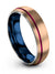 Womans Wedding Rings 18K Rose Gold Plated Tungsten Band