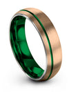 Men Soulmate Wedding Ring Guys Rings 18K Rose Gold Tungsten Him and Husband - Charming Jewelers