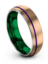 Ladies Jewelry Tungsten Bands for Guys Brushed Men&#39;s Promise Bands 18K Rose - Charming Jewelers