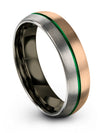 Tungsten 18K Rose Gold Anniversary Ring for Woman&#39;s Engravable Tungsten Ring - Charming Jewelers