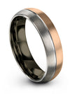 Boyfriend Promise Band Lady 18K Rose Gold Tungsten Couples Jewelry Band Fathers - Charming Jewelers