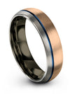 Wedding Band Matching Luxury Tungsten Rings 18K Rose Gold Band for Mens 6mm - Charming Jewelers