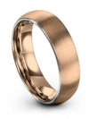 Wedding Sets for Womans Tungsten Carbide Wedding Bands 6mm 18K Rose Gold Plated - Charming Jewelers