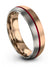 Nice Anniversary Band Tungsten Wedding Rings 18K Rose Gold