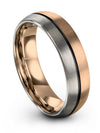 18K Rose Gold Wedding Band Set for Female Wedding Rings for Womans Tungsten 18K - Charming Jewelers