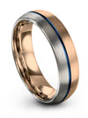 Wedding Ring for Couple 18K Rose Gold Tungsten Rings Natural Finish Midi Set - Charming Jewelers