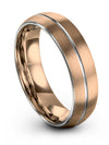 Female 18K Rose Gold Promise Band Tungsten Carbide Guys Tungsten Wedding Bands - Charming Jewelers
