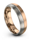 Wedding Rings for Lady Engraved 18K Rose Gold Tungsten Wedding Rings 6mm 6th - - Charming Jewelers