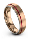 Wedding Rings 18K Rose Gold and Black Personalized Guys Ring Tungsten Engraved - Charming Jewelers