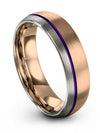 Wedding Sets Ring Boyfriend and Him Tungsten 18K Rose Gold Ring Guy 18K Rose - Charming Jewelers