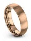 Woman Wedding Ring Dome Brushed 18K Rose Gold Tungsten Band