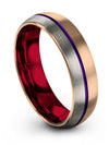 Guys Anniversary Band Sets 18K Rose Gold Tungsten Ring 18K Rose Gold 18K Rose - Charming Jewelers