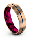 18K Rose Gold Wedding Band Sets for Her and Fiance Rare Tungsten Bands Couples - Charming Jewelers