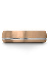 Wedding Bands 18K Rose Gold Tungsten Wedding Band for Woman&#39;s 18K Rose Gold - Charming Jewelers