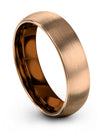 6mm Second 18K Rose Gold Anniversary Band for Woman&#39;s Tungsten Wedding Rings - Charming Jewelers