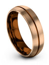 Wedding Rings 18K Rose Gold Guy 18K Rose Gold Tungsten Wedding Ring Couples - Charming Jewelers