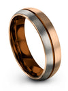 18K Rose Gold Band for Male Wedding Rings Lady Wedding Rings Tungsten 18K Rose - Charming Jewelers