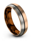 18K Rose Gold Rings Wedding Rings for Female Engraving Tungsten Guy Ring Set of - Charming Jewelers