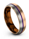 Tungsten 18K Rose Gold Wedding Band for Woman&#39;s Tungsten Band for Female 18K - Charming Jewelers