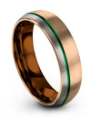 Guys Matte 18K Rose Gold Wedding Band Tungsten Carbide Ring 18K Rose Gold 18K - Charming Jewelers