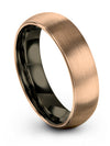 Womans Metal Wedding Band Tunsen Band Male Simple 18K Rose Gold Ring for Man - Charming Jewelers