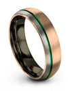 Wedding Rings for Guys Her and Him Wedding Band 18K Rose Gold Tungsten - Charming Jewelers
