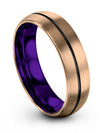 Wedding Sets for Men Tungsten Band Brushed 18K Rose Gold Metal Bands for Womans - Charming Jewelers