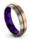 Tungsten Guys Promise Band 18K Rose Gold 18K Rose Gold Bands Tungsten Rings - Charming Jewelers