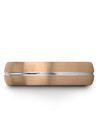 Wedding Rings 18K Rose Gold Nice Tungsten Bands 18K Rose Gold Male Promise - Charming Jewelers
