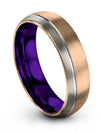 Guy 18K Rose Gold Wedding Rings Sets Tungsten Wedding Rings for Female 18K Rose - Charming Jewelers