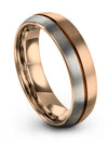 Unique 18K Rose Gold Woman&#39;s Wedding Ring Tungsten Promise Rings for Boyfriend - Charming Jewelers