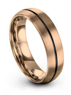 Lady Wedding Ring Unique 18K Rose Gold and Black 18K Rose Gold Tungsten - Charming Jewelers