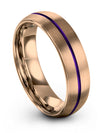 18K Rose Gold Wedding Band Set Girlfriend and Boyfriend Tungsten Band for Male - Charming Jewelers